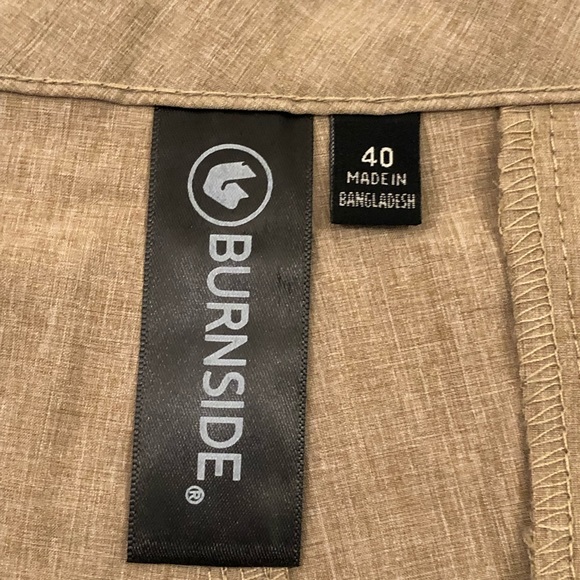 Burnside Hybrid Stretch Khaki Heather Surf Swim Trunks Board Shorts Men’s 40 - Picture 3 of 8